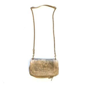 Jerome Dreyfuss Bobi S Crossbody Bag Purse Womens Black Cream Leather Distressed